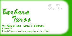 barbara turos business card